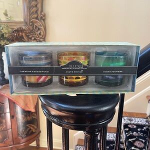 MAX STUDIO 3 Candle Gift Box Set OAKMOSS SANDALWOOD, AGAVE NECTAR, OCEAN FLOWER